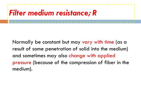 Medium Filter Resistance