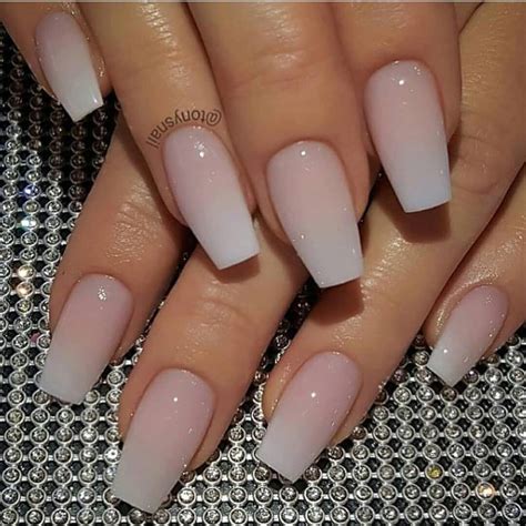 Medium Length Acrylic Nails Plain