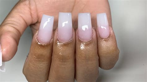 Medium Length Acrylic Nails Square Plain