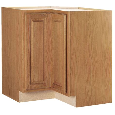 Medium Oak Corner Base Kitchen Cabinet