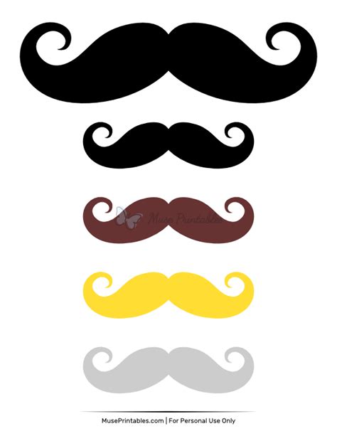 Medium Size Mustache Printables