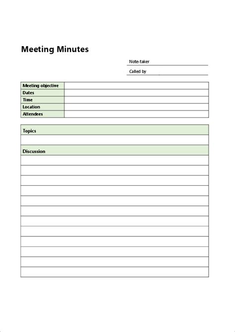 editable doc meeting agenda word template free printable business