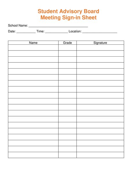 Meeting Sign In Sheet Download This Printable Meeting Sign In Free