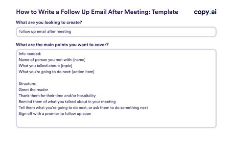 Meeting Follow Up Email Template