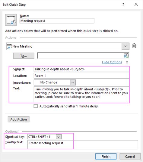 Meeting Request Template Outlook