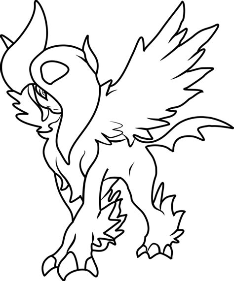 Mega Absol Coloring Pages