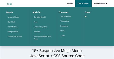 Mega Menu Using Css