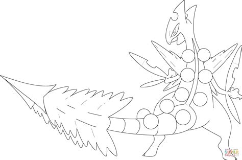 Mega Sceptile Coloring Pages