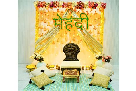 mehndi event decoration ideas at home