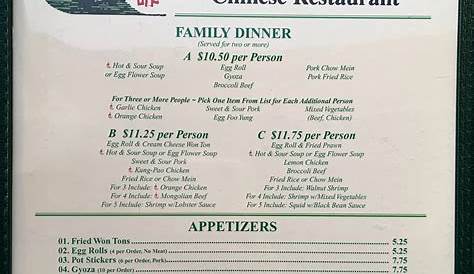 Mei Wei Chinese Restaurant menu in Modesto, California, USA