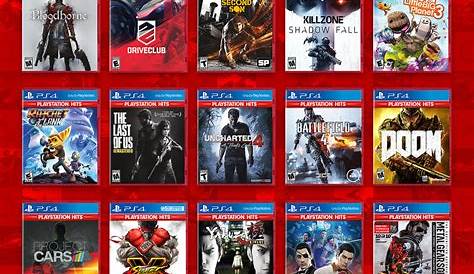 the playstation games are displayed in this screenshot from their