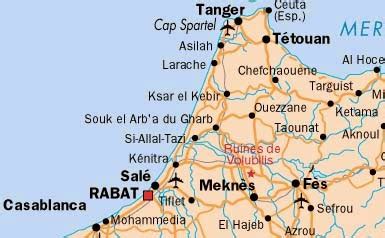 Morocco Map Meknes & Meknes Region Maps