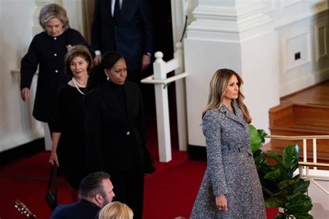 melania trump at memorial service