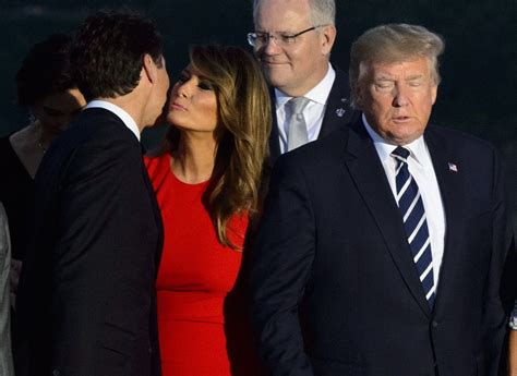 melania trump meets justin trudeau