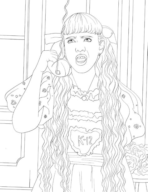 melanie martinez coloring book pages colored