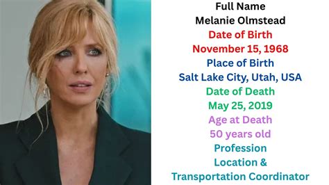 Unveiling the Inspiring Journey of Melanie Olmstead: A Pioneer's Success Story