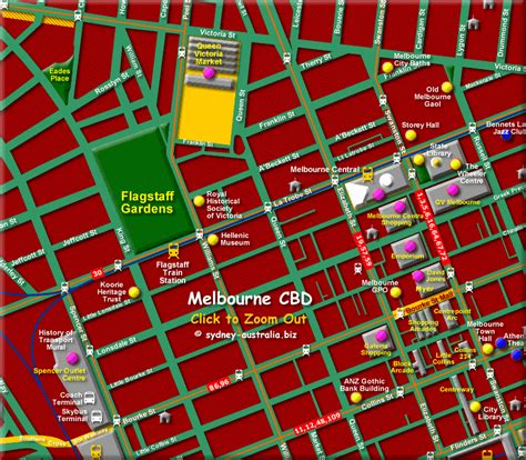 melbourne cbd area map