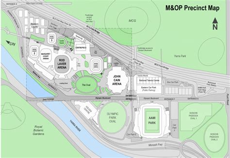 melbourne olympic park map