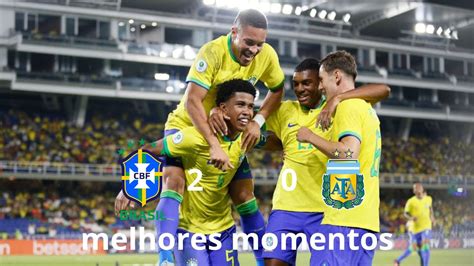 melhores momentos brasil x argentina sub 20