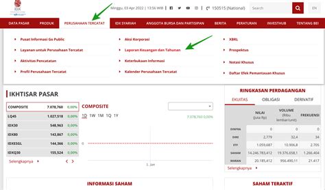 melihat laporan keuangan di idx