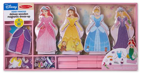 Melissa And Doug Disney Princess Deluxe Wooden Magnetic Dress Up