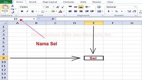 Memasukkan Data ke dalam Sel