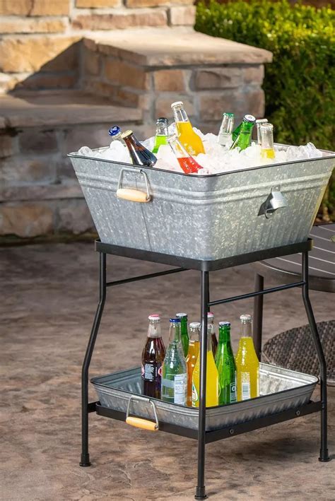 Member's Mark Beverage Tub and Tray with Stand Set Jarasim