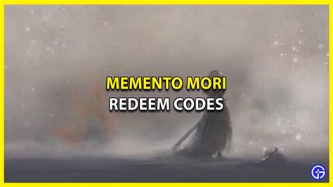 memento mori redeem code