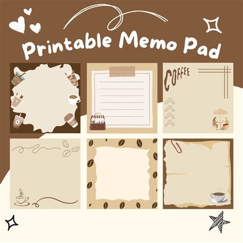 Memo Pad Design Printable
