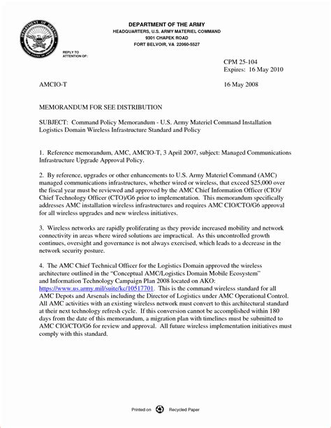 Memorandum For Record Army Template Word In Army Memorandum Template