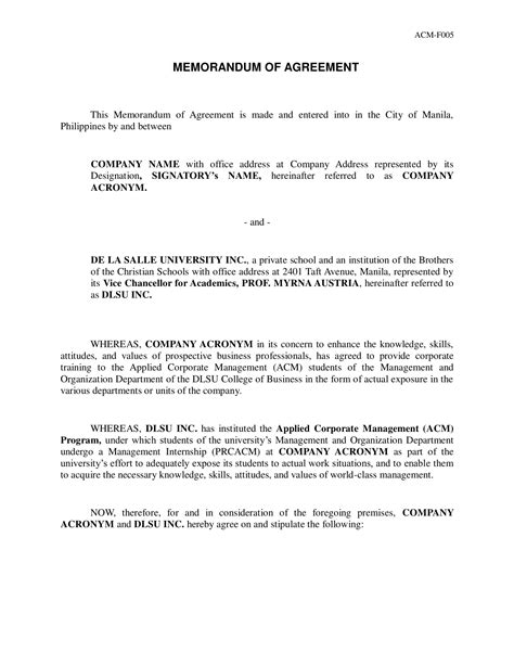 memorandum of unison homeowner agreement