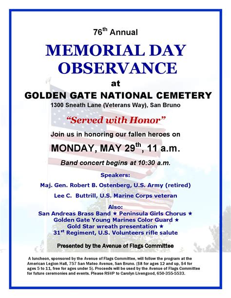 Memorial Day Program at the Mira Mesa Senior Center Mira Mesa Town