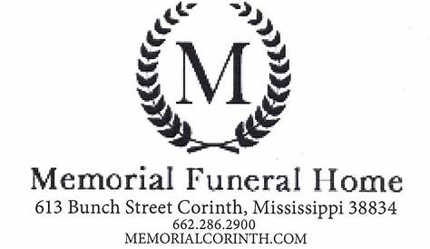 Memorial Funeral Home - Corinth - MS | Legacy.com