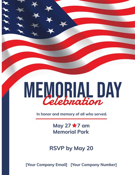 Memorial Day Flyer Background