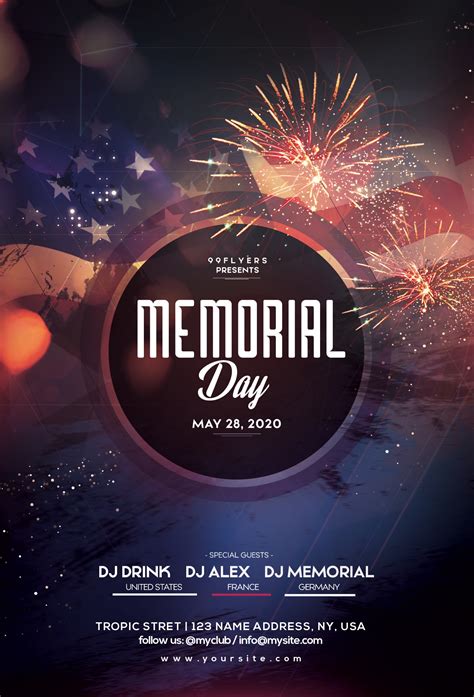 Memorial & Independence Day Flyer Template by Hotpin GraphicRiver