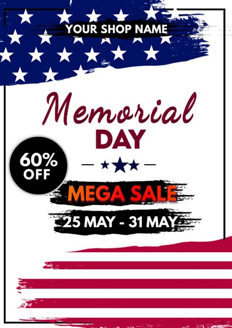 Memorial Day Sale Flyer Template