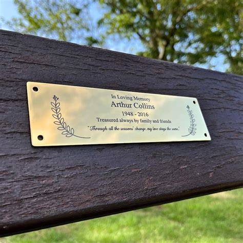 Beautiful Memorial Plaques for Benches: A Timeless Tribute to Your Loved Ones