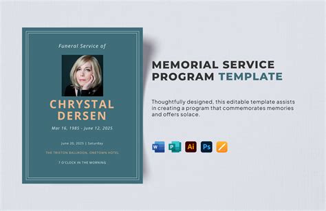 Memorial Service Program Template Microsoft Word Free