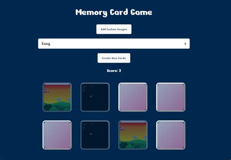 Memory Card Game Javascript Code