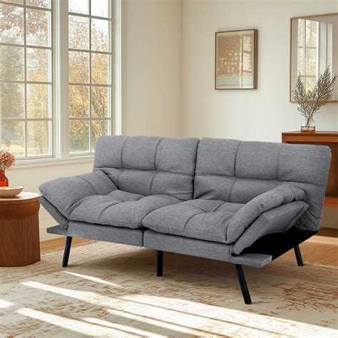 Memory Foam Grey Futon