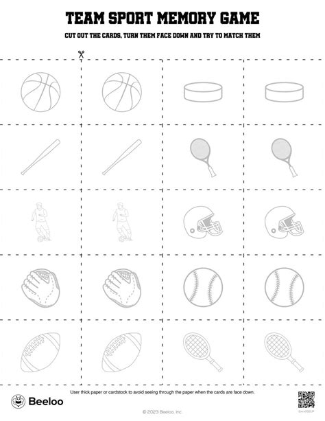 Memory Maze Team Game Printable