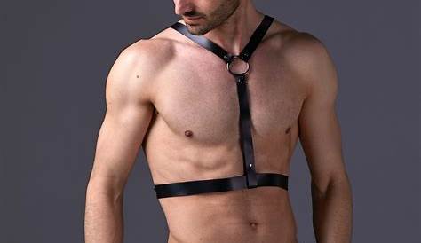 CUSTOM Black Body Harness Chest Harness Men Mens Leather Etsy