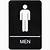 men's restroom sign printable