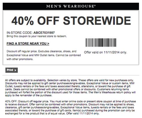 Save Money On Men's Wearhouse With Coupons