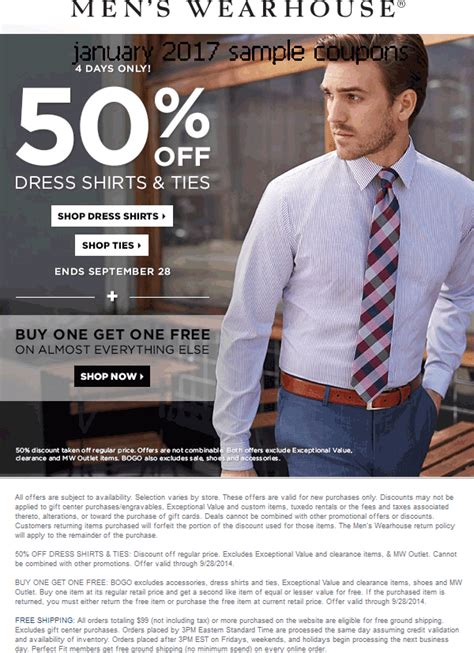 Men's Wearhouse Coupon Codes – Save Big With These Deals!
