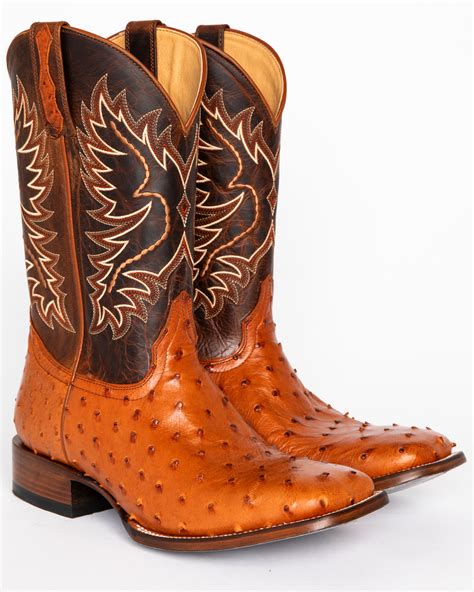 men's cowboy boots ostrich