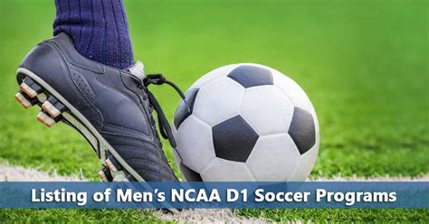 men's d1 soccer colleges