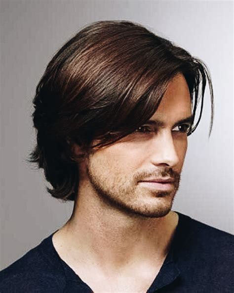 Stunning Men s Medium Length Hairstyles Straight Hair For Bridesmaids