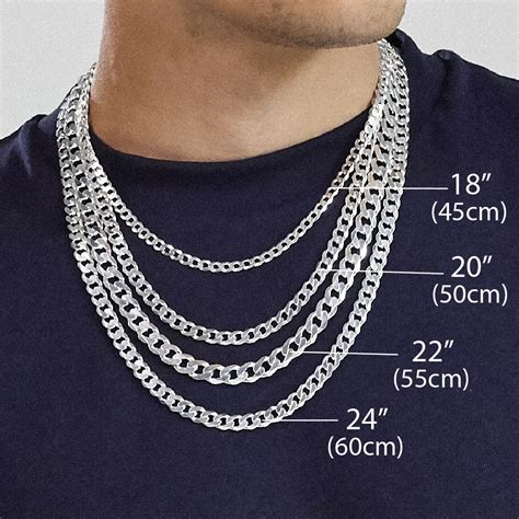 men's necklace lengths