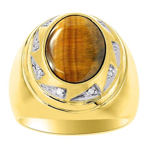 men's tiger eye ring gold